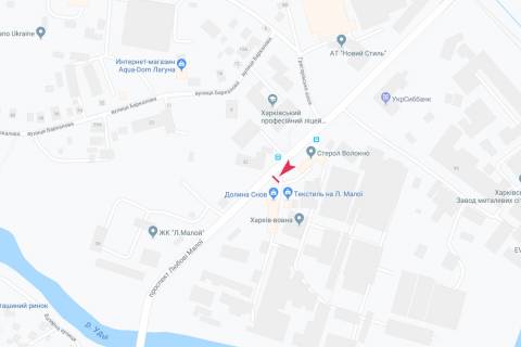 Билборд B в Харькове, 3х6  Любові Малої пр-т, 99, з центру схема