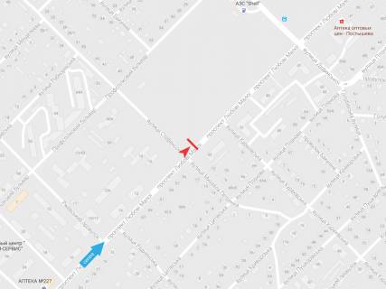 Білборд, Бігборд (Борд)  B у Харкові, 3х6  Любові Малої пр-т,53, в центр схема