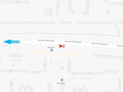 Білборд, Бігборд (Борд)  A у Харкові, 3х6  Ювілейний пр-т, 70, з центру схема