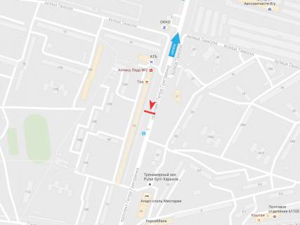 Билборд A в Харькове, 3х6  Петра Григоренка пр-т, 10, з центру схема