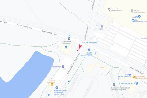 Бэклайт A в Харькове, 3х6  Барабашова вул. - Нескорених (Героїв Праці) вул., 2-Г схема