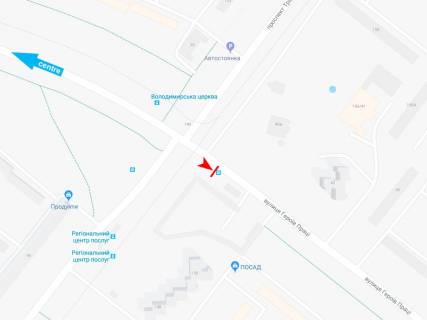 Сiтiлайт A у Харкові, 1,24х1,84  Нескорених (Героїв Праці) вул. - Тракторобудівників пр-т, 152-Б (зупинка Володимирська церква), з центру схема