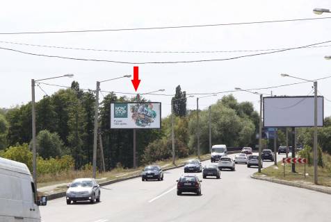 Билборд B в Днепр (Днепропетровск), 3х6  Полтавський шлях вул. - Гуківський міст, з центру фото 1