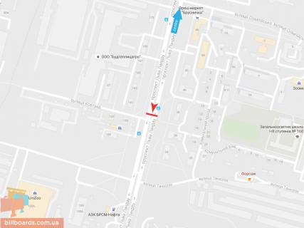 Призма B в Запорожье Льва Ландау пр-т, 38, из центра - 54686 схема