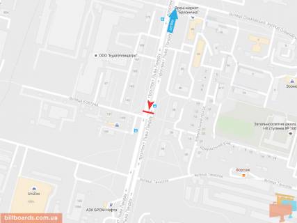 Призма B в Запорожье Льва Ландау пр-т, 38, из центра - 54685 схема
