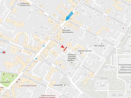 Сiтiлайт B у Харкові, 1,25х1,87  Мистецтв (Червонопрапорна) вул., 6 схема