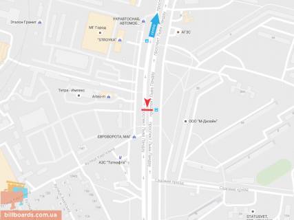 Призма B в Запорожье Льва Ландау пр-т, 20, из центра - 54711 схема