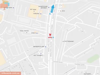 Призма B в Запорожье Льва Ландау пр-т, 20, из центра - 54712 схема