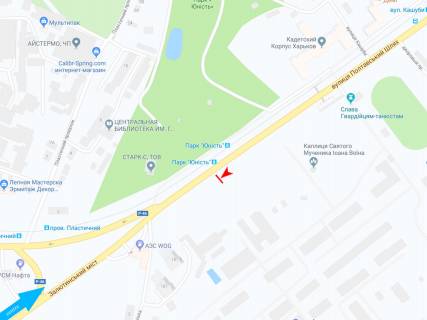 Білборд, Бігборд (Борд)  B у Харкові, 3х6  Полтавський шлях вул., 192 (2), з центру схема