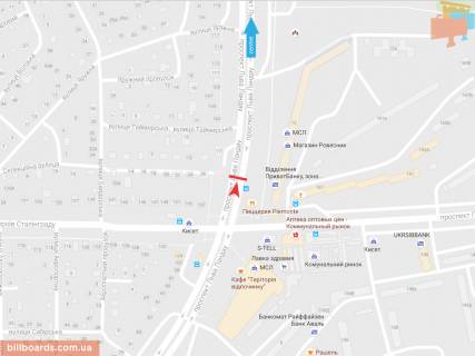 Призма A в Запорожье Льва Ландау пр-т, 12 , в центр - 54722 схема