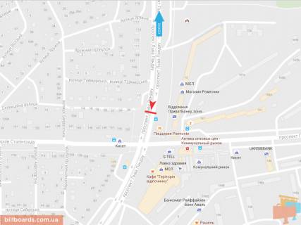 Призма B в Запорожье Льва Ландау пр-т, 12 , из центра - 54725 схема