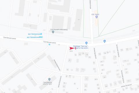 Билборд A в Харькове, 3х6  Салтівське шосе, 142, з центру схема
