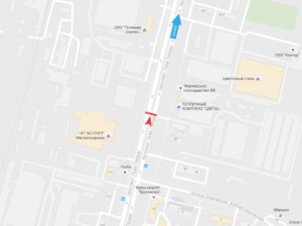 Билборд A в Харькове, 3х6  Льва Ландау пр-т, 50, в центр схема