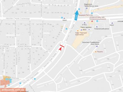 Призма A в Запорожье Льва Ландау пр-т, 91, в центр - 54736 схема