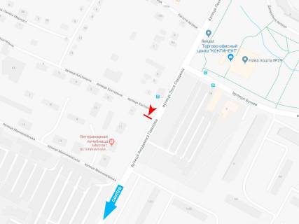 Билборд A в Харькове, 3х6  Академіка Павлова вул. - Костьольна вул., 1, в центр схема