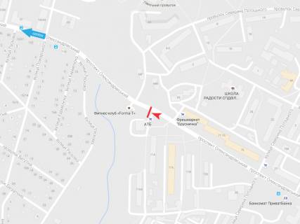 Білборд, Бігборд (Борд)  B у Харкові, 3х6  Олександрівський пр-т., 112, в центр схема