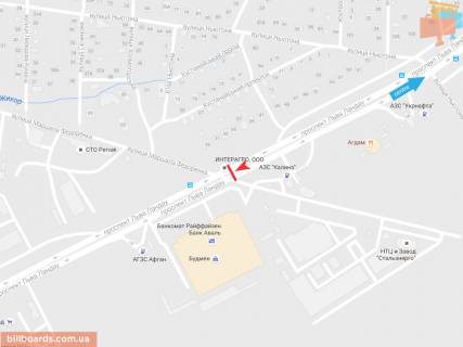 Призма B в Запорожье Льва Ландау пр-т, 31, из центра - 54752 схема