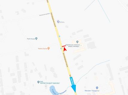 Билборд A в Харькове, 3х6  Харківське (Білгородське) шосе (селище Помірки, 27), з центру схема