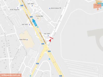 Призма A в Запорожье Льва Ландау пр-т + Гагарина пр-т (4), в центр - 54777 схема