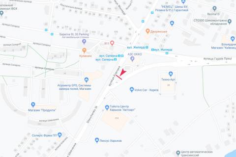 Бэклайт A в Харькове, 3х6  Шевченка вул. - Нескорених (Героїв Праці) вул, в центр схема