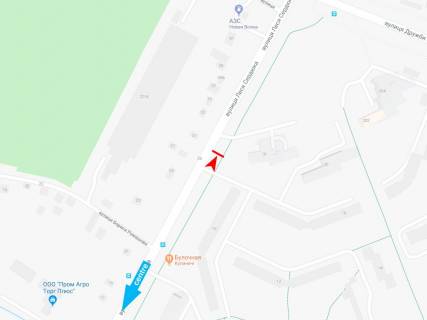 Билборд A в Харькове, 3х6  Леся Сердюка вул., 18, з центру схема