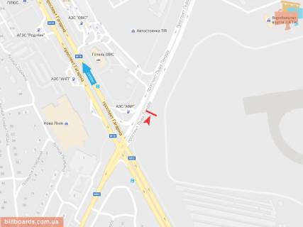 Бэклайт A в Запорожье Льва Ландау пр-т + Гагарина пр-т схема