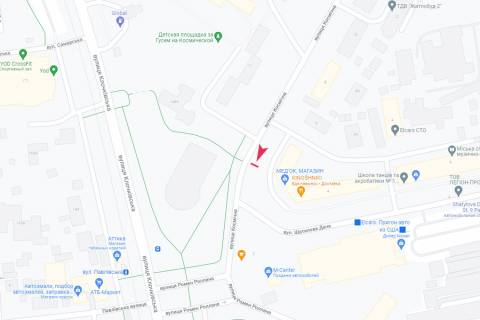 Бэклайт B в Харькове, 3,1х2,2  Космічна вул., 2 - Шатилова Дача вул. схема