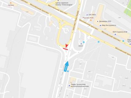 Бэклайт A в Харькове, 6х3  просп. Льва Ландау (50-річчя СРСР) + просп. Героїв Харкова (Московський) схема