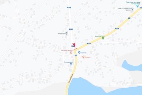 Билборд  в Турбове вул Миру схема