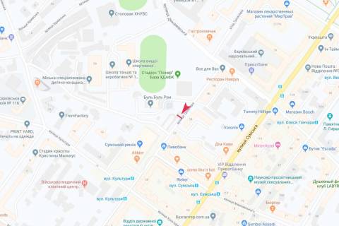 Бэклайт A в Харькове, 3,1х2,2  Трінклера вул., 9 (навпроти будинку № 24), в центр схема