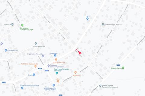 Білборд, Бігборд (Борд)  A у Острі вул Першого травня схема