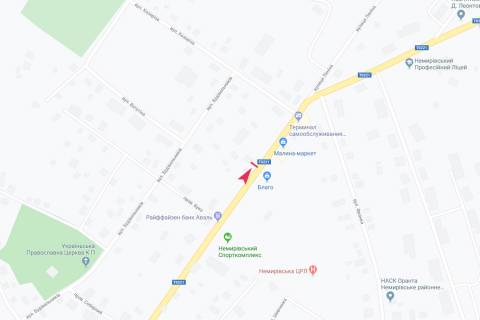 Билборд B в Немирове вул Ленина схема