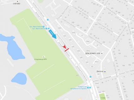 Билборд A в Харькове, 3х6  Клочківська вул., 340, в центр схема