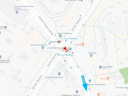 Бэклайт B в Харькове, 3х6  Людвіга Свободи пр-т - Перемоги пр-т, в центр схема