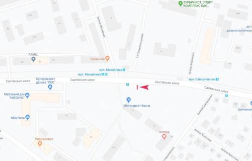 Білборд, Бігборд (Борд)  B у Харкові, 3х6  Салтівське шосе, 12, в центр схема