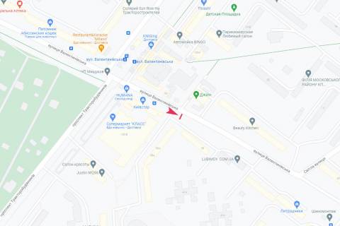 Билборд A в Харькове, 3х6  Валентинівська вул., 38-А схема