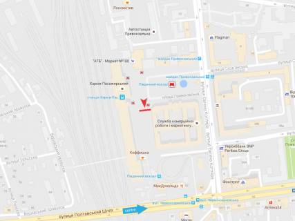 Ситилайт A в Харькове, 1,2х1,8  Євгена Котляра вул.,7 схема