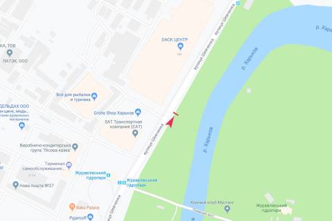 Білборд, Бігборд (Борд)  A у Харкові, 3х6  Шевченка вул. (навпроти будинку № 327), з центру схема