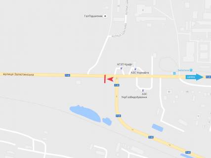 Білборд, Бігборд (Борд)  B у Харкові, 3х6  Залютинська вул.  (А1), з міста схема