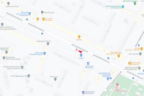 Білборд, Бігборд (Борд)  B у Харкові, 3х6  Валентинівська вул., 26 схема