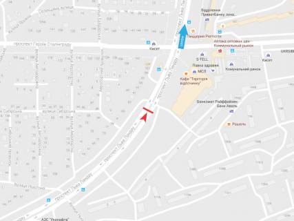 Призма A в Харькове, 3х6  просп. Льва Ландау (50-річчя СРСР) 91, в центр - 472070 схема
