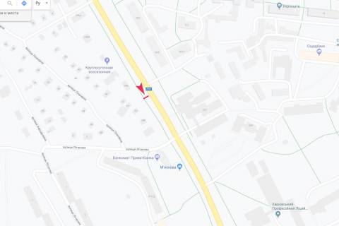 Білборд, Бігборд (Борд)  A у Харкові, 3х6  Аерокосмічний (Гагаріна) пр-т - Планерна вул., 53, з центру схема