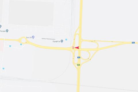 Билборд A в Белой Церкви Въезд путипровод в БЦ схема