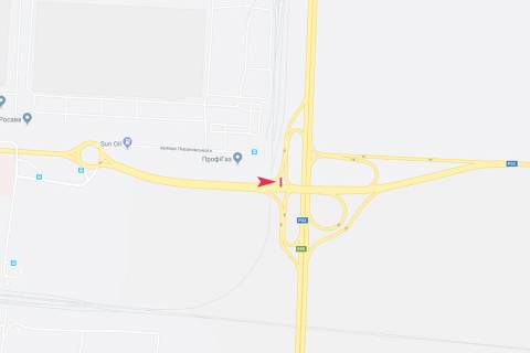 Билборд B в Белой Церкви Въезд путипровод в БЦ схема