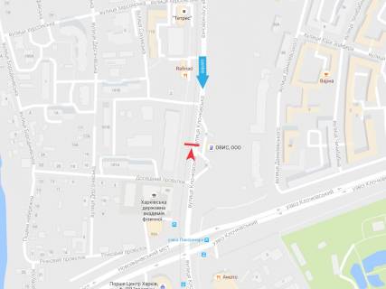 Билборд B в Харькове, 3х6  Клочківська вул., 101, з центру   ( VIP ) схема