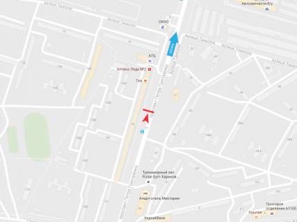 Билборд B в Харькове, 3х6  Петра Григоренка пр-т, 10, в центр схема