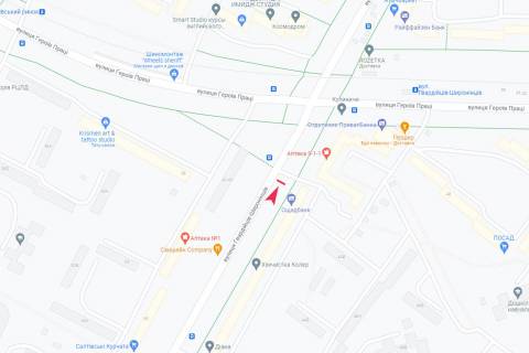 Билборд A в Харькове, 3х6  Гвардійців-Широнінців вул., 44 схема