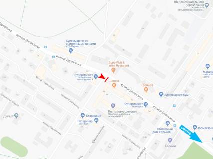 Призматрон, Призма A у Харкові, 3х6  Дерев'янка вул., 48 - Генріха Алтуняна (Новопрудна) вул., в центр - 471488 схема