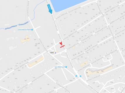 Билборд A в Харькове, 3х6  Клочківська вул. - Доброчинців (Дербентська) вул., в центр схема