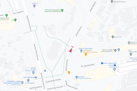 Бэклайт A в Харькове, 3,1х2,2  Космічна вул., 2 - Шатилова Дача вул. схема